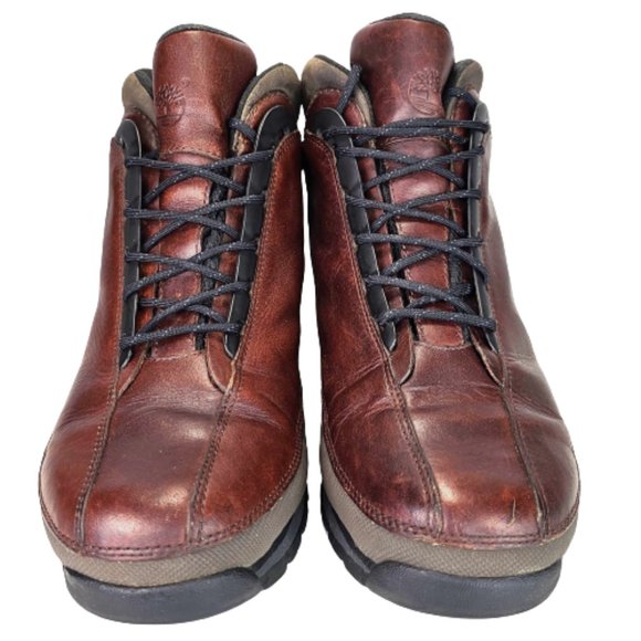 Timberland Mens Euro Dub 85152 Brown Leather Lace Up Hiking Boot Shoes Sz 12 - Picture 2 of 11